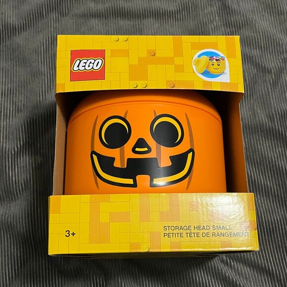 LEGO Storage Head – Small, Pumpkin - Picture 1 of 2